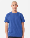 BELLA + CANVAS 4810GD Unisex Heavyweight Garment-Dyed Tee - Washed Royal Blue - model front