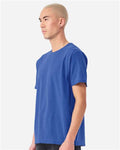 BELLA + CANVAS 4810GD Unisex Heavyweight Garment-Dyed Tee - Washed Royal Blue - model side