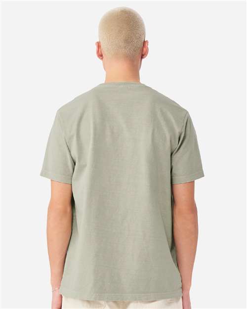 BELLA + CANVAS 4810GD Unisex Heavyweight Garment-Dyed Tee - Washed Thyme - model back