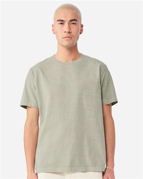 BELLA + CANVAS 4810GD Unisex Heavyweight Garment-Dyed Tee - Washed Thyme - model front