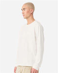 BELLA + CANVAS 4851GD Unisex Heavyweight Garment-Dyed Long Sleeve Tee - Vintage White - model side
