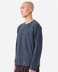 BELLA + CANVAS 4851GD Unisex Heavyweight Garment-Dyed Long Sleeve Tee - Washed Navy - model side