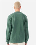 BELLA + CANVAS 4851GD Unisex Heavyweight Garment-Dyed Long Sleeve Tee - Washed Pine - model back