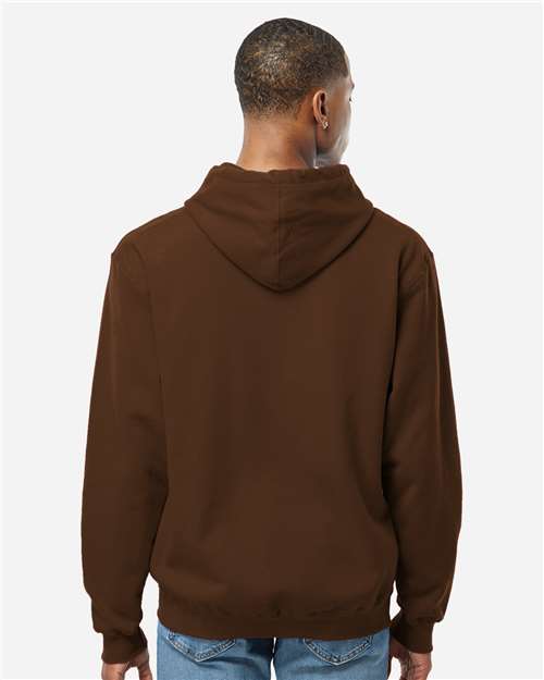 Tultex 320 Unisex Fleece Hooded Sweatshirt - Brown - model back