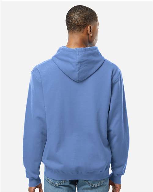 Tultex 320 Unisex Fleece Hooded Sweatshirt - Columbia Blue - model back