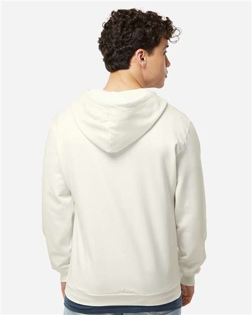 Tultex 331 Unisex Full-Zip Hooded Sweatshirt - Natural - model back