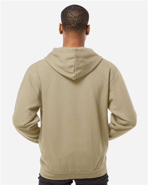 Tultex 331 Unisex Full-Zip Hooded Sweatshirt - Sand - model back