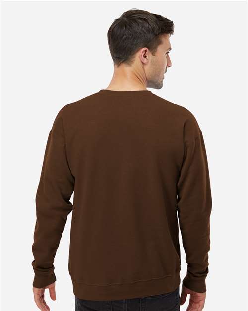 Tultex 340 Unisex Fleece Crewneck Sweatshirt - Brown - model back