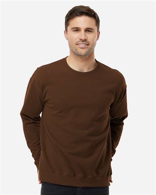 Tultex 340 Unisex Fleece Crewneck Sweatshirt - Brown - model front