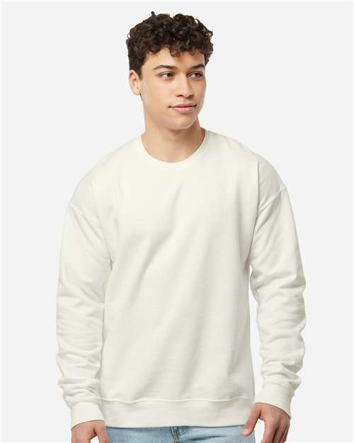 Tultex 340 Unisex Fleece Crewneck Sweatshirt - Natural - model front