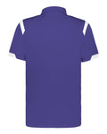 Badger 3350 Unisex On the Rise Polo - Purple/ White - back
