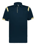 Badger 3350 Unisex On the Rise Polo - Navy/ Vegas Gold - front