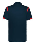 Badger 3350 Unisex On the Rise Polo - Navy/ Red - back