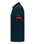 Badger 3350 Unisex On the Rise Polo - Navy/ Red - side