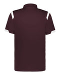 Badger 3350 Unisex On the Rise Polo - Maroon/ White - back