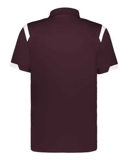 Badger 3350 Unisex On the Rise Polo - Maroon/ White - back