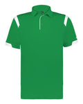 Badger 3350 Unisex On the Rise Polo - Kelly/ White - front