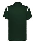Badger 3350 Unisex On the Rise Polo - Forest/ White - back