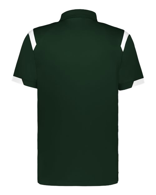 Badger 3350 Unisex On the Rise Polo - Forest/ White - back