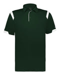 Badger 3350 Unisex On the Rise Polo - Forest/ White - front