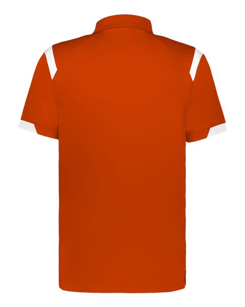 Badger 3350 Unisex On the Rise Polo - Burnt Orange/ White - back