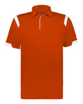 Badger 3350 Unisex On the Rise Polo - Burnt Orange/ White - front