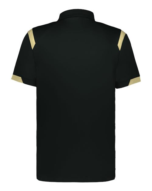 Badger 3350 Unisex On the Rise Polo - Black/ Vegas Gold - back