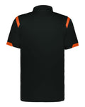 Badger 3350 Unisex On the Rise Polo - Black/ Burnt Orange - back