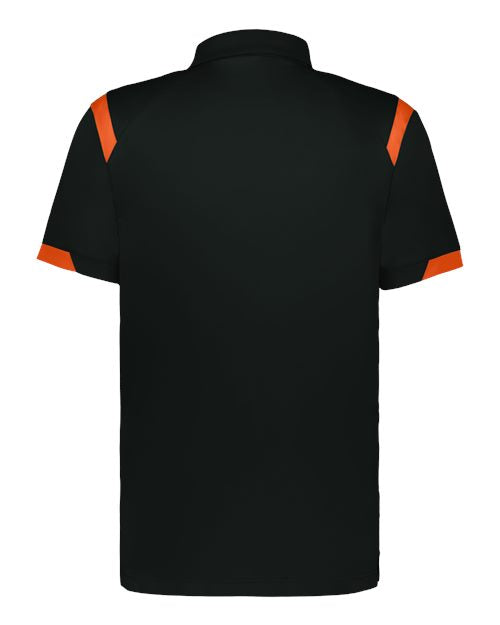 Badger 3350 Unisex On the Rise Polo - Black/ Burnt Orange - back