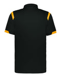 Badger 3350 Unisex On the Rise Polo - Black/ Gold - back