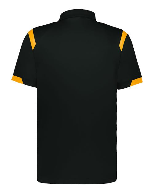 Badger 3350 Unisex On the Rise Polo - Black/ Gold - back