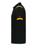 Badger 3350 Unisex On the Rise Polo - Black/ Gold - side