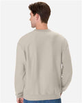 Hanes OG600 Unisex Beefy Sweats Premium Heavyweight Crewneck Sweatshirt - Sand - model back