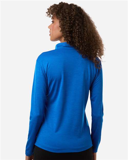 AllPro 4HM70L Women's Pro-Lock Performance Mélange Quarter-Zip Pullover - Royal Melange - model back