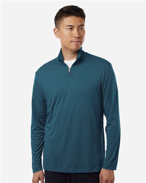 AllPro 41870 Men's Pro-Lock Performance Quarter-Zip Pullover - Atlantic Blue - model front