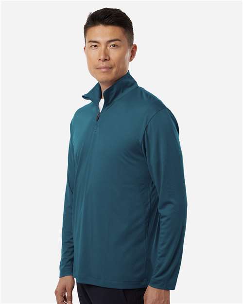 AllPro 41870 Men's Pro-Lock Performance Quarter-Zip Pullover - Atlantic Blue - model side