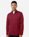 AllPro 41870 Men's Pro-Lock Performance Quarter-Zip Pullover - Cardinal - model front