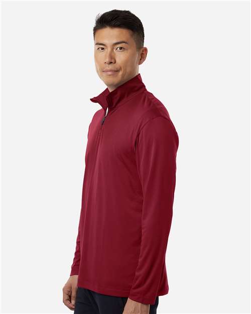 AllPro 41870 Men's Pro-Lock Performance Quarter-Zip Pullover - Cardinal - model side