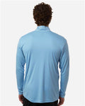 AllPro 41870 Men's Pro-Lock Performance Quarter-Zip Pullover - Carolina Blue - model back