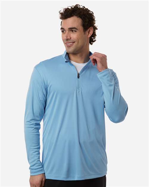 AllPro 41870 Men's Pro-Lock Performance Quarter-Zip Pullover - Carolina Blue - model front