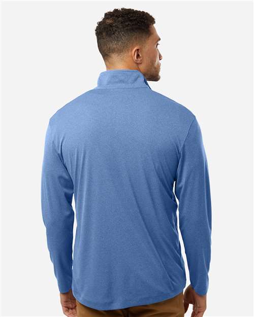 AllPro 41870 Men's Pro-Lock Performance Quarter-Zip Pullover - Heather Royal - model back