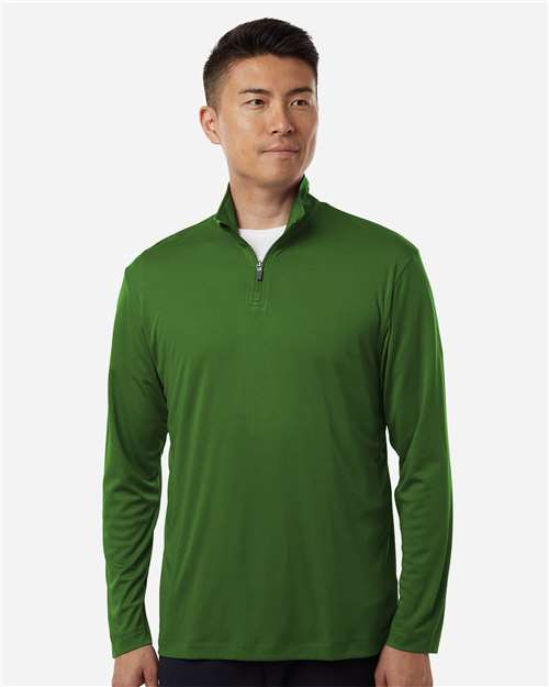AllPro 41870 Men's Pro-Lock Performance Quarter-Zip Pullover - Olive Green - model front