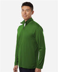 AllPro 41870 Men's Pro-Lock Performance Quarter-Zip Pullover - Olive Green - model side
