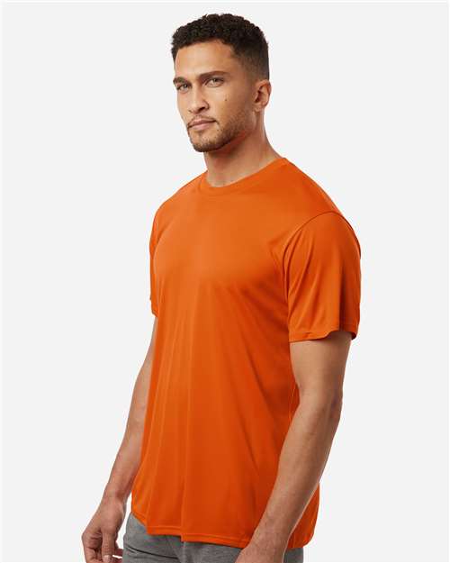 AllPro 48000 Men's Pro-Lock Performance T-Shirt - Deep Orange - model side