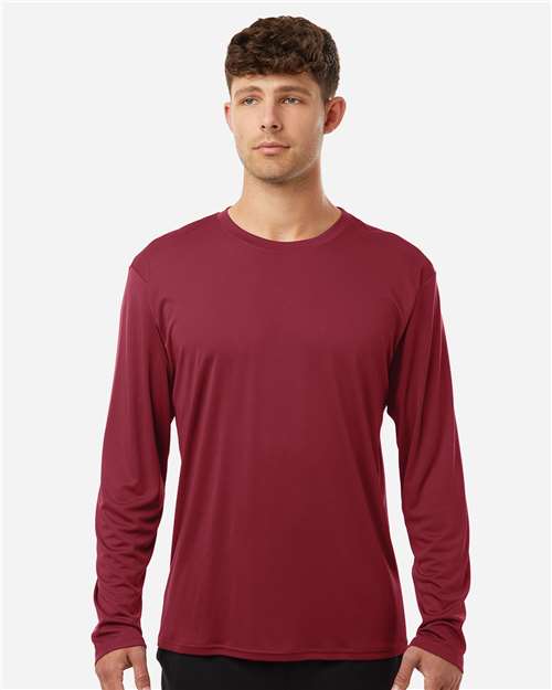 AllPro 48400 Unisex Pro-Lock Performance Long Sleeve T-Shirt - Cardinal - model front