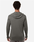 AllPro 48510 Unisex Pro-Lock Performance Hooded Long Sleeve T-Shirt - Charcoal - model back
