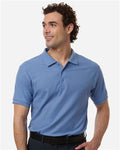 AllPro 62800 Men's Pique Polo - Heather Royal - model front