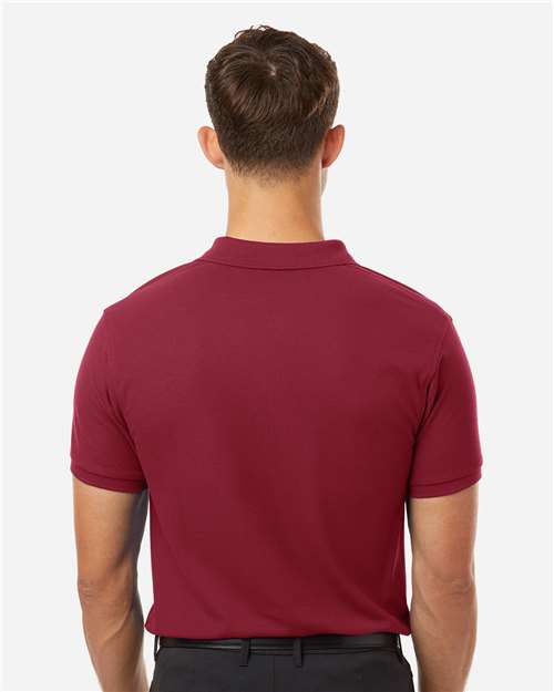 AllPro 62800 Men's Pique Polo - Cardinal - model back