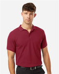 AllPro 62800 Men's Pique Polo - Cardinal - model front