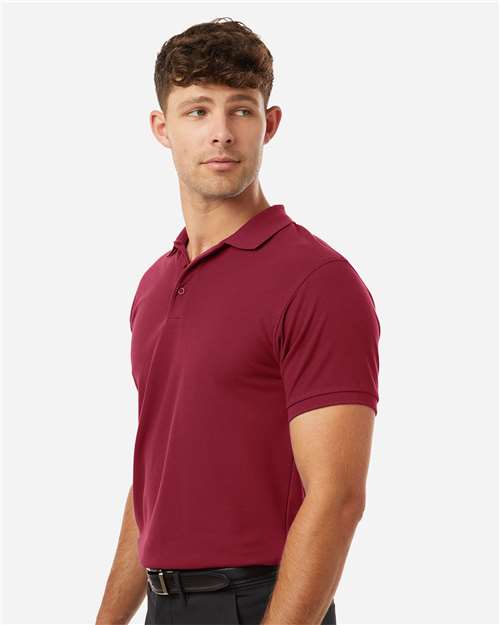 AllPro 62800 Men's Pique Polo - Cardinal - model side